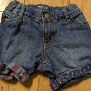 Old Navy Kids Blue Denim Shorts with Star Detail